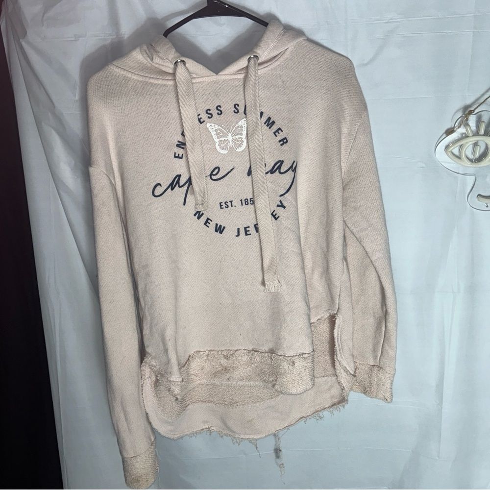 Cape May Cream Hooded Sweatshirt Womens Small